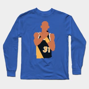 Reggie Miller Choke Sign (Pixel Art) Long Sleeve T-Shirt